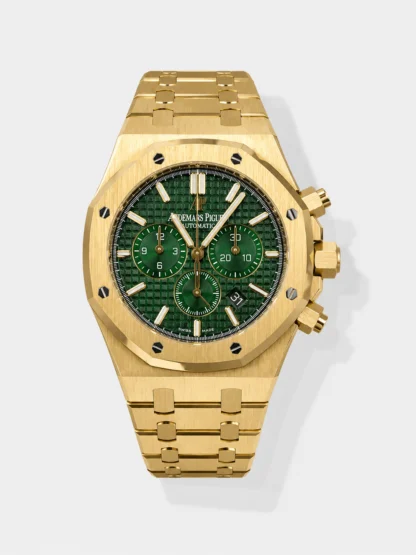 Royal Oak Chrono 26331 Yellow Gold Green Dial Super Clone Watch - view 1