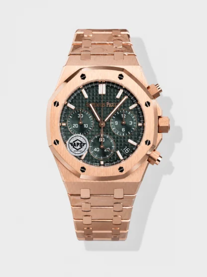 Audemars Piguet Royal Oak Super Clone - Green Dial Rose Gold Casing 41MM - view 1