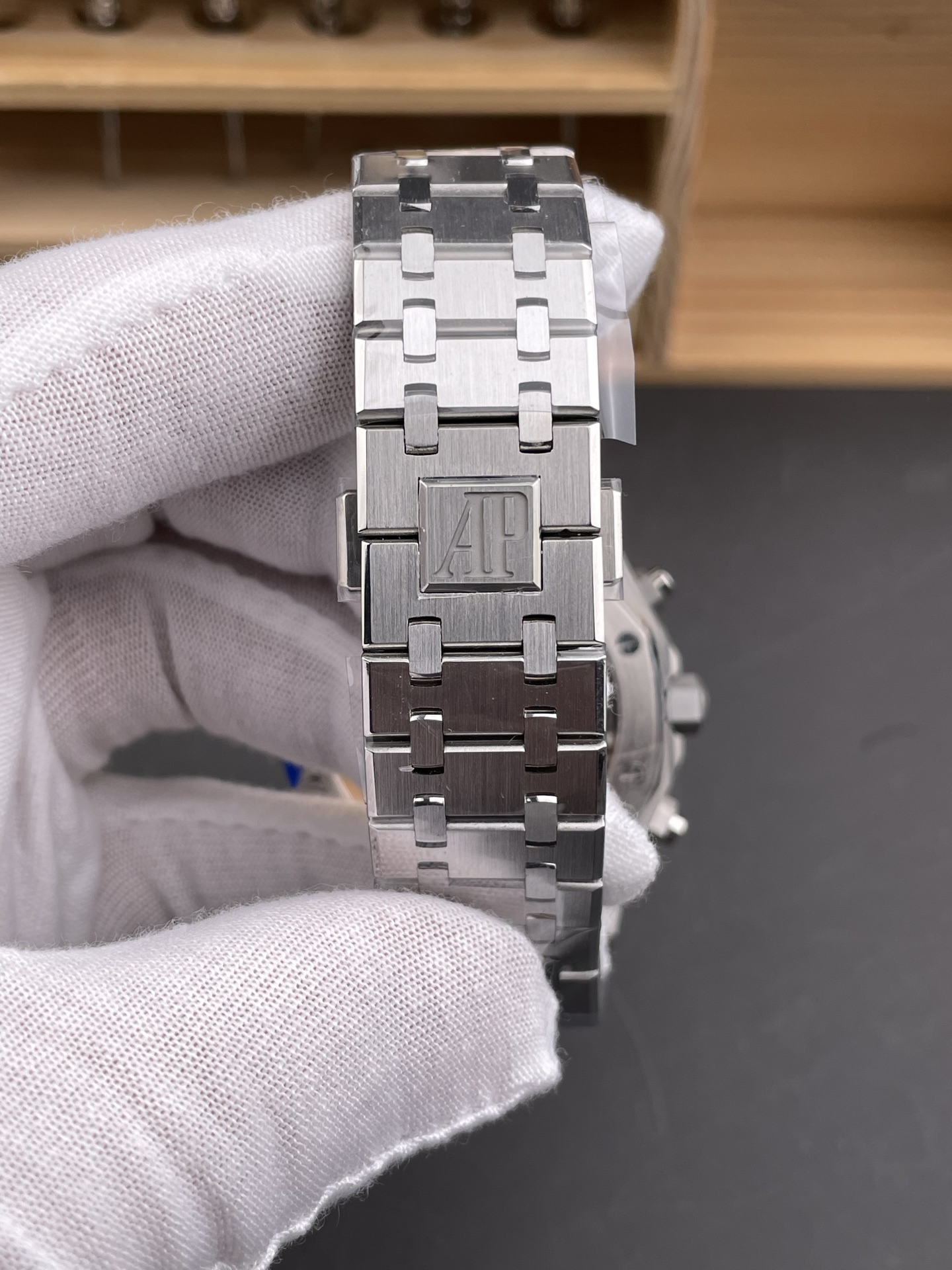 Royal Oak Chrono 26240 White Dial FREE SPRUNG MVMNT Steel Caing Super Clone Watch - view 9