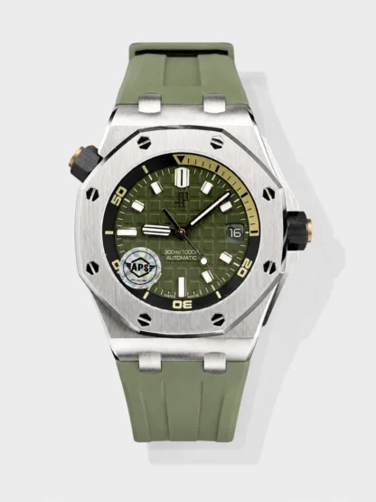 Audemars Piguet Royal Oak 1:1 Ultimate Swiss Super Clone Watch Green Dial Cal.4308 Movement - view 1