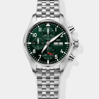 IWC Pilot Chronograph Edition Green Dial in 904L Steel Casing 1:1 Mirror Super Clone Watch - view 1