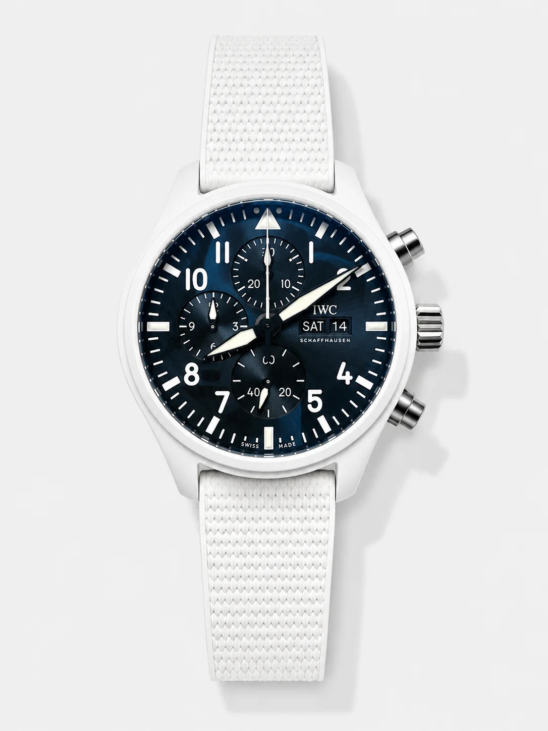 IWC Pilot’s Chronograph Top Gun Ceramic IW389105 1:1 Mirror Super Clone in Black Dial - view 1