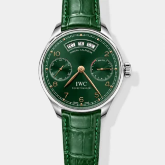IWC Portugieser Series - Swiss 1:1 Top-Tier Super Clone Watch (Green Dial / Stainless Steel Case) - view 1
