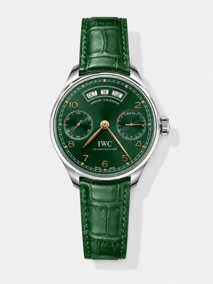 IWC Portugieser Series - Swiss 1:1 Top-Tier Super Clone Watch (Green Dial / Stainless Steel Case) - view 1