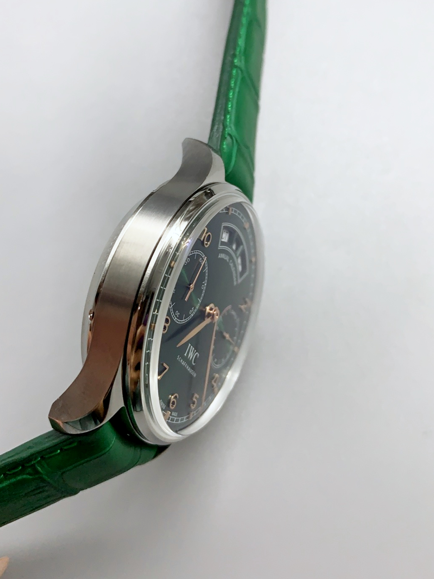 IWC Portugieser Series - Swiss 1:1 Top-Tier Super Clone Watch (Green Dial / Stainless Steel Case) - view 5