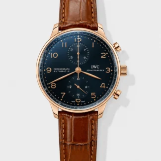 IWC Portuguese Chronograph Swiss Super Clone Watch in Pink Gold - 1:1 Mirror Edition - view 1