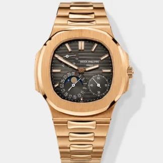 Patek Philippe Nautilus 5712/R 1:1 Quality Swiss Super Clone Watch in Brown Dial Gold Strap - view 1