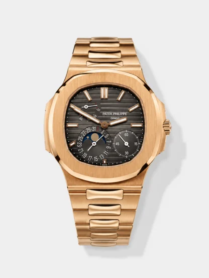 Patek Philippe Nautilus 5712/R 1:1 Quality Swiss Super Clone Watch in Brown Dial Gold Strap - view 1