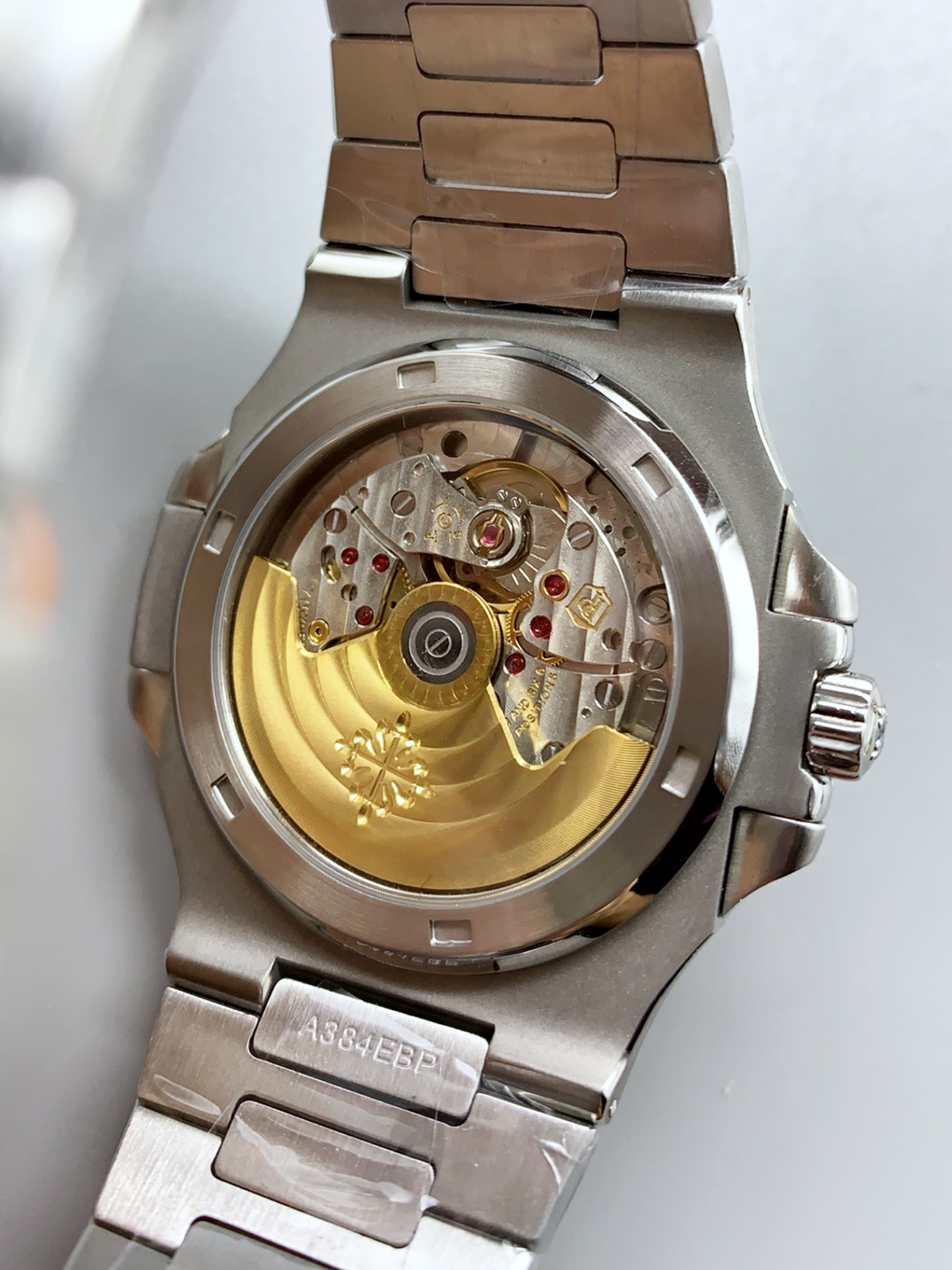 Patek Philippe Nautilus 5711 Black Dial 1:1 Mirror Super Clone in 904L Steel with Rubies Bezel - view 5