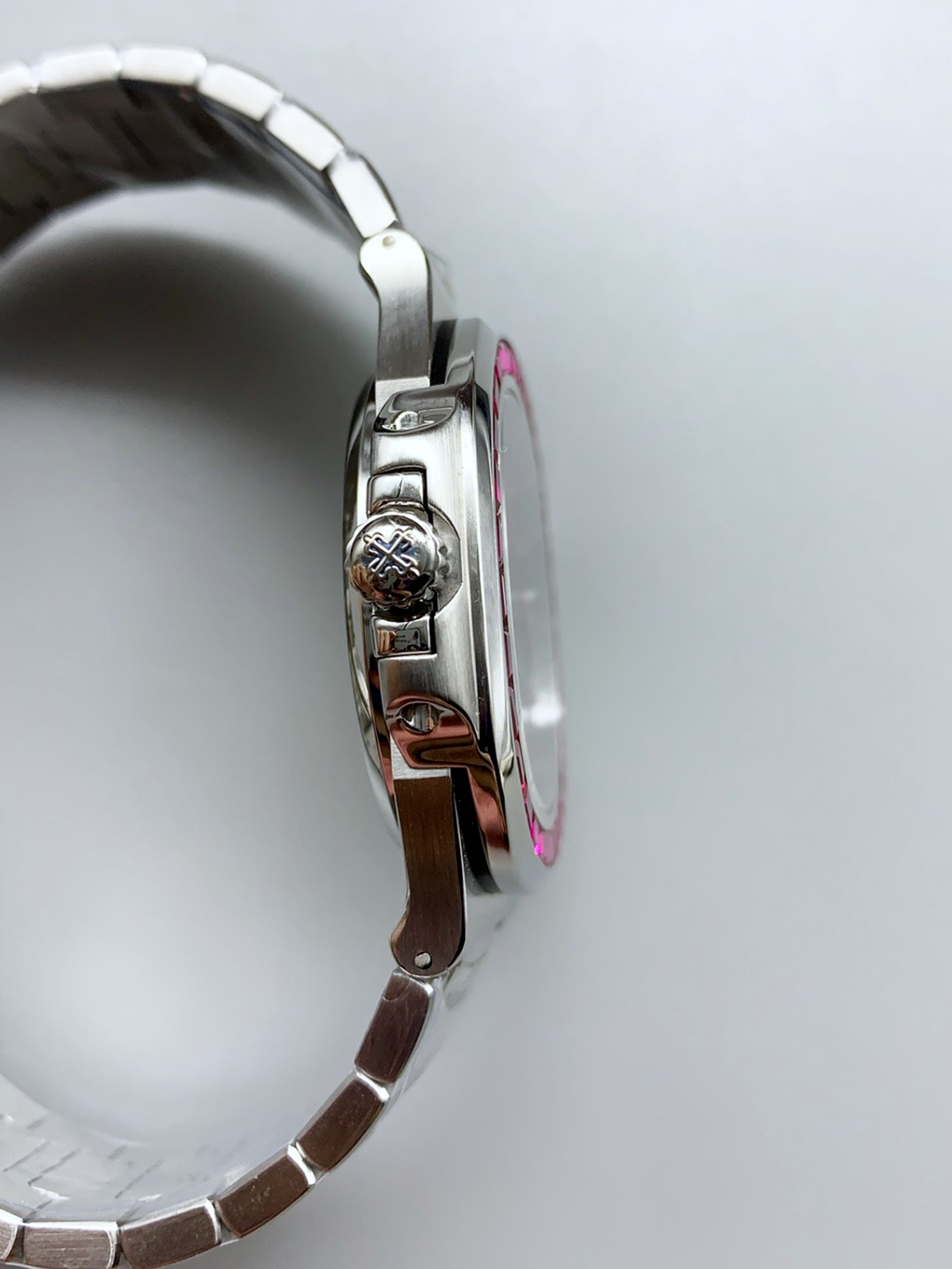 Patek Philippe Nautilus 5711 Black Dial 1:1 Mirror Super Clone in 904L Steel with Rubies Bezel - view 6