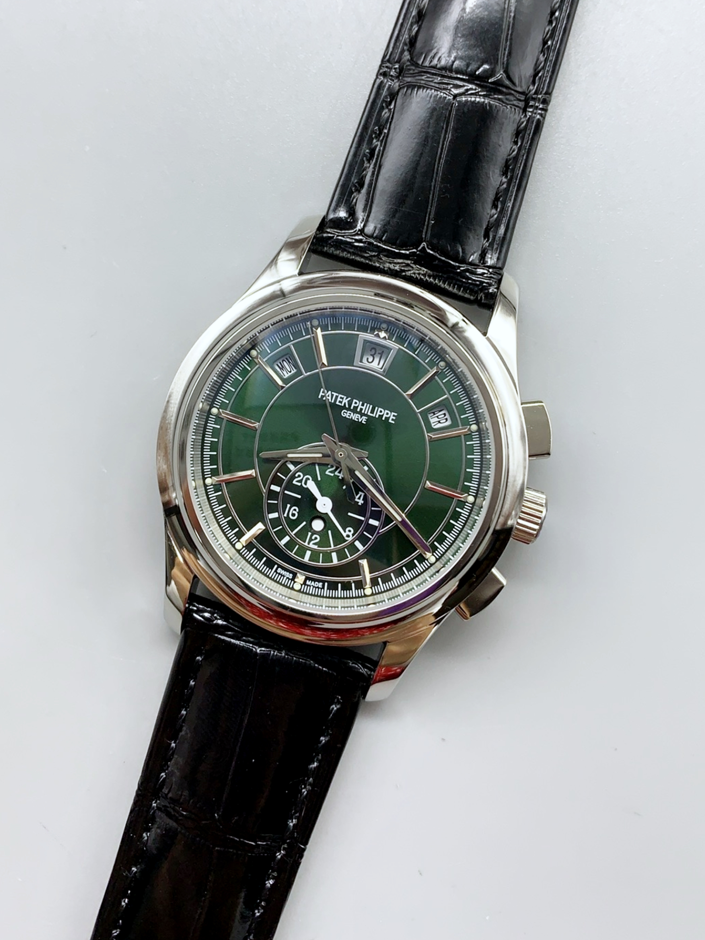 Patek Philippe 5205 Complications Moonphase Green Dial 1:1 Mirror Swiss Super Clone Watch - view 4