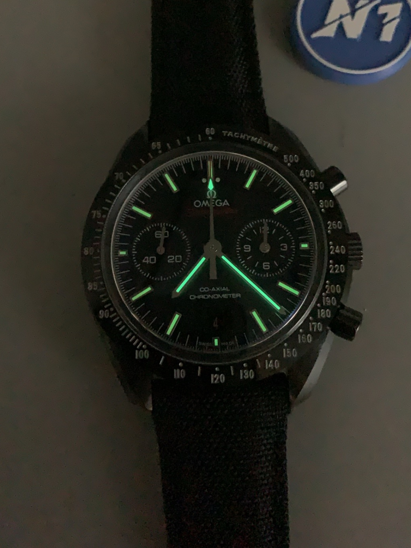 Omega Speedmaster Dark Side of the Moon Nylon Strap - 1:1 Superclone Super Clone Watch - view 10