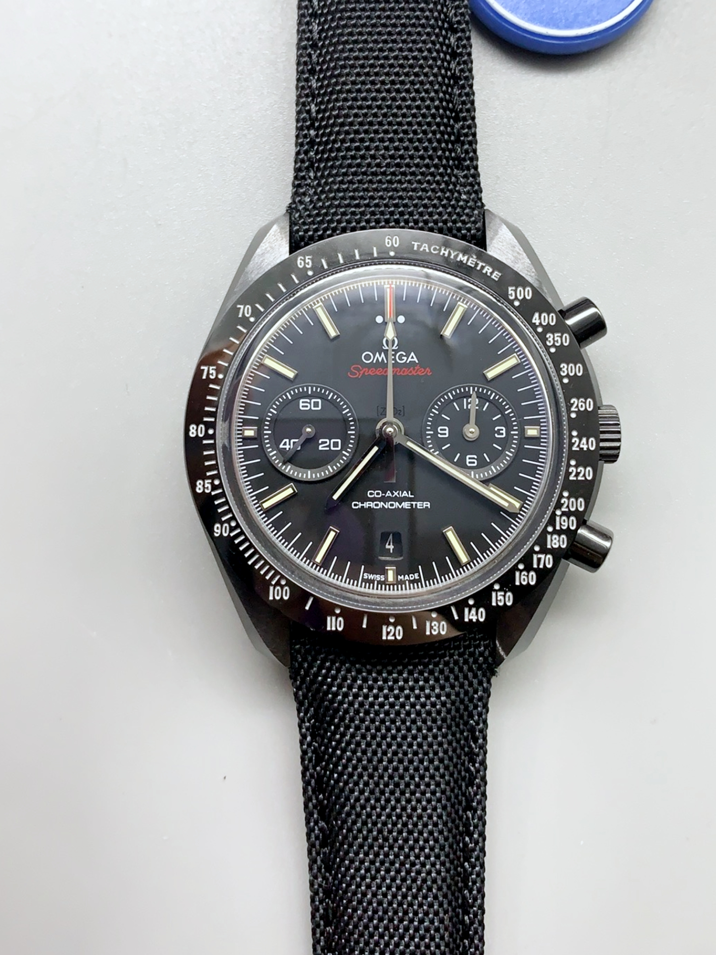 Omega Speedmaster Dark Side of the Moon Nylon Strap - 1:1 Superclone Super Clone Watch - view 2