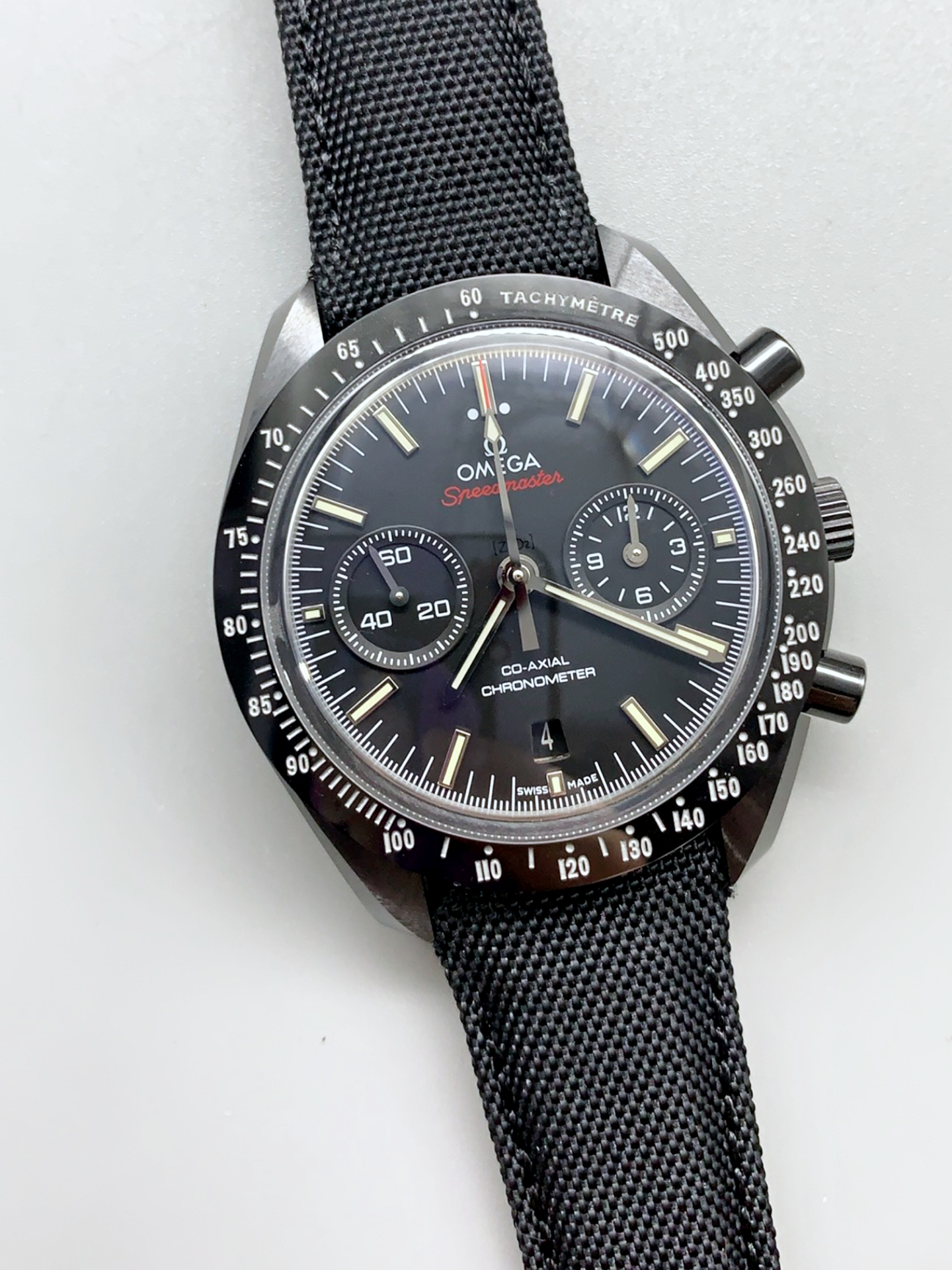 Omega Speedmaster Dark Side of the Moon Nylon Strap - 1:1 Superclone Super Clone Watch - view 3