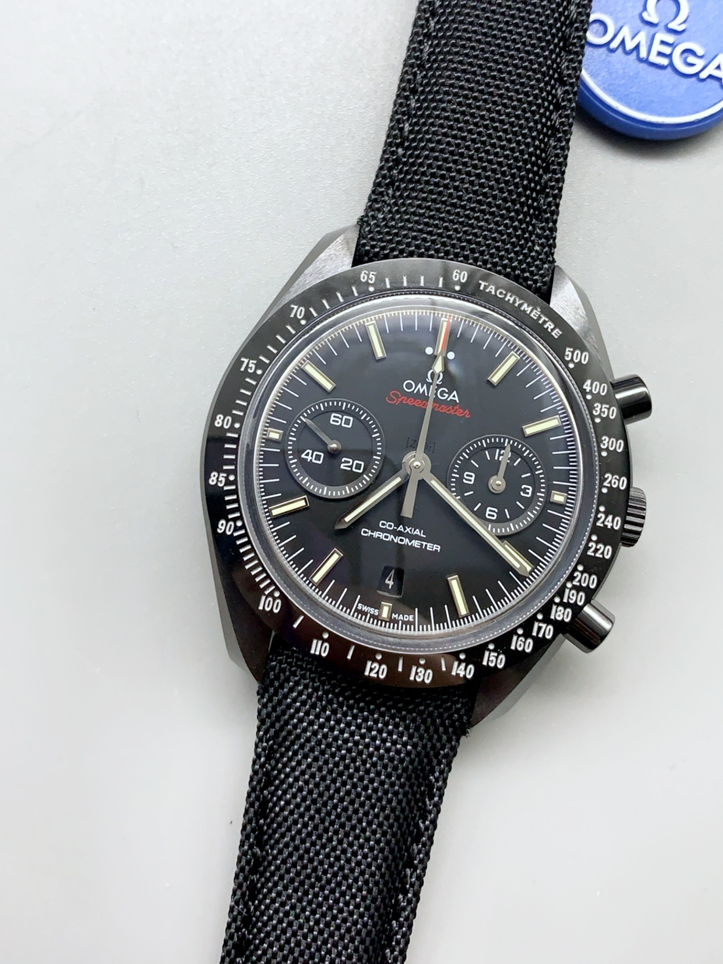 Omega Speedmaster Dark Side of the Moon Nylon Strap - 1:1 Superclone Super Clone Watch - view 4