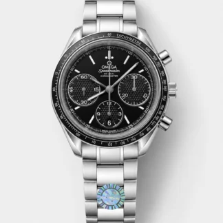 Omega Speedmaster Racing 904L Steel Chronograph 1:1 Mirror Super Clone in Black Dial - view 1