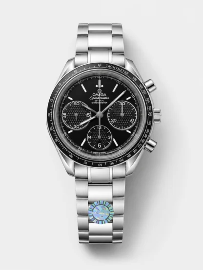 Omega Speedmaster Racing 904L Steel Chronograph 1:1 Mirror Super Clone in Black Dial - view 1