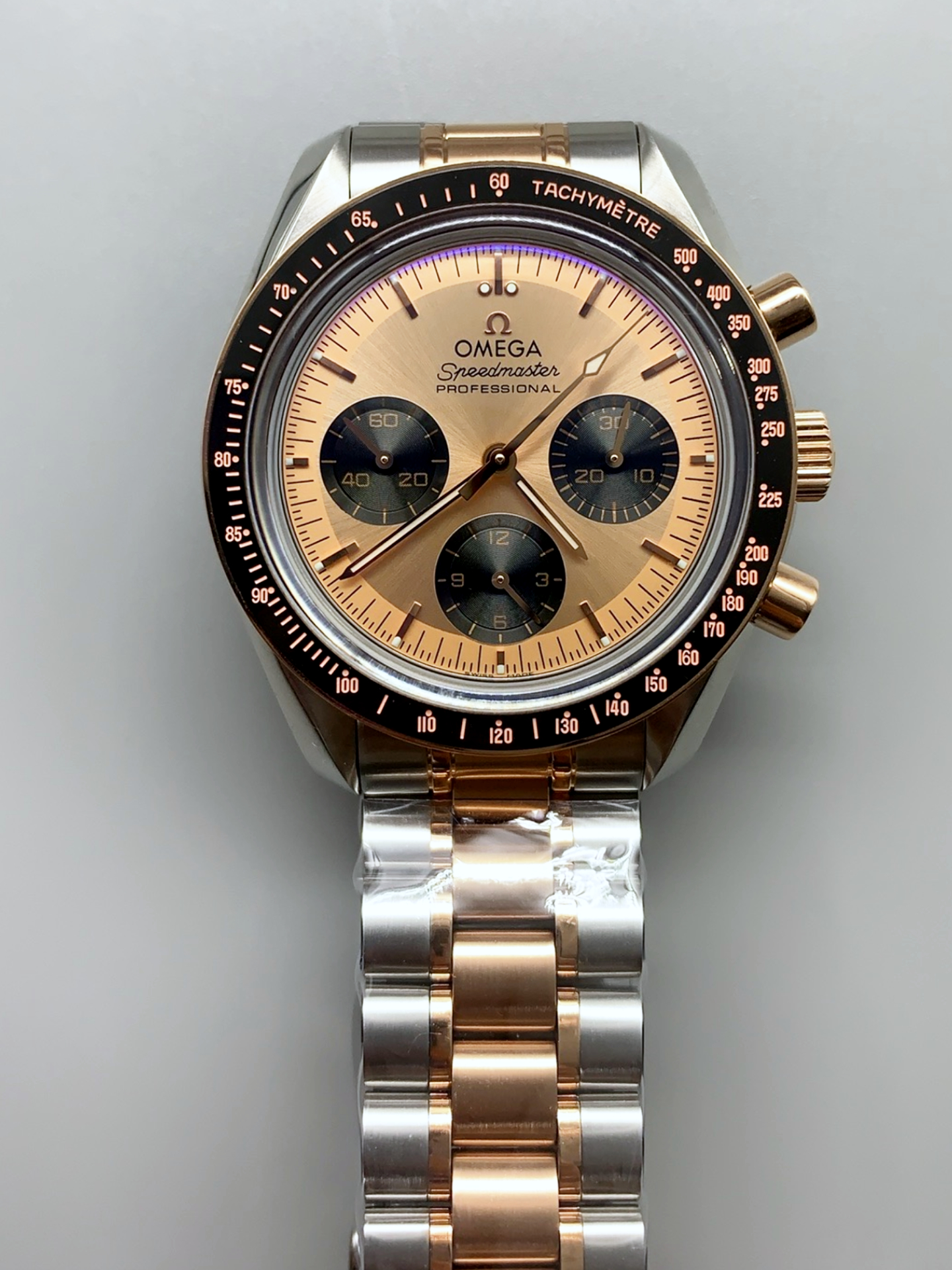 Omega Speedmaster Professional Moonwatch Two Tone Sedna Gold Swiss Super Clone Watch - view 2