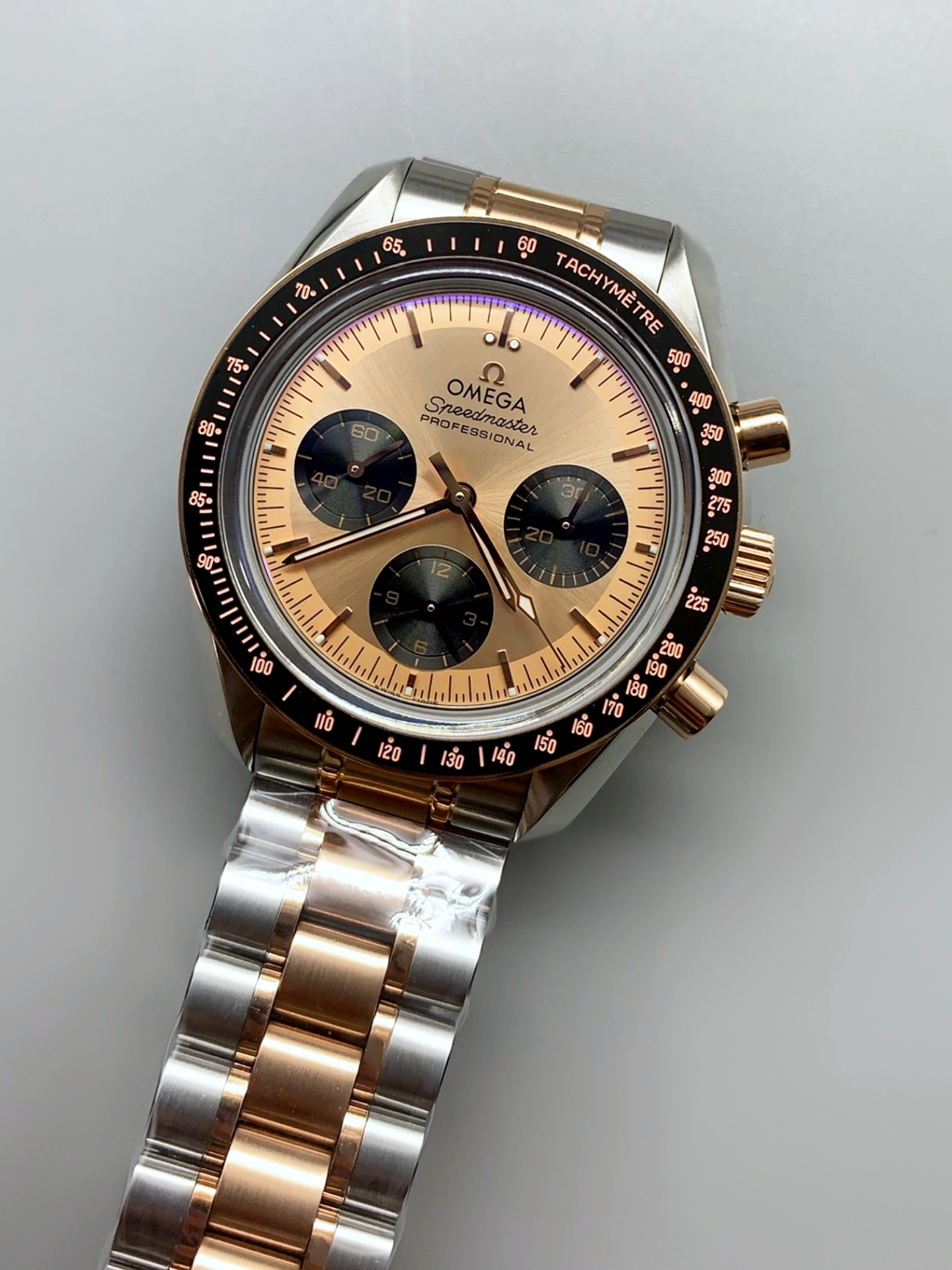 Omega Speedmaster Professional Moonwatch Two Tone Sedna Gold Swiss Super Clone Watch - view 3