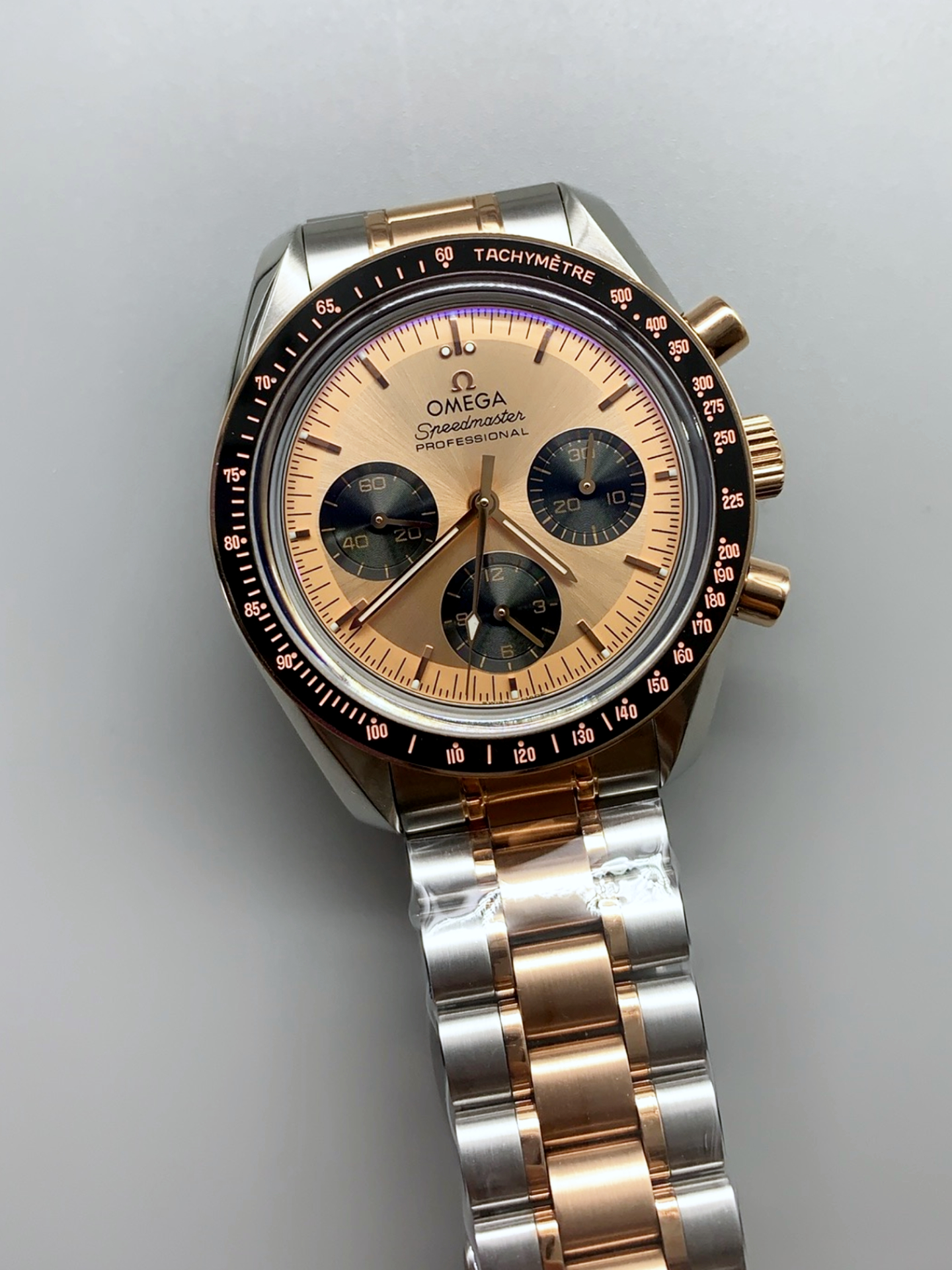 Omega Speedmaster Professional Moonwatch Two Tone Sedna Gold Swiss Super Clone Watch - view 4