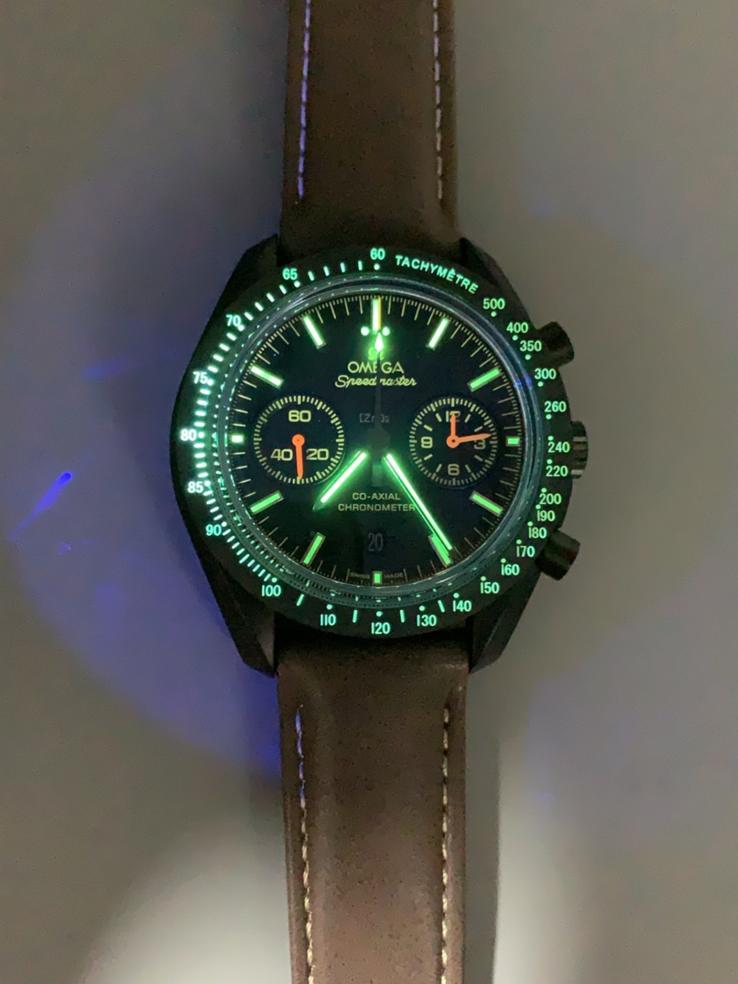 Omega Speedmaster Dark Side of the Moon Brown Strap - 1:1 Superclone Super Clone Watch - view 10