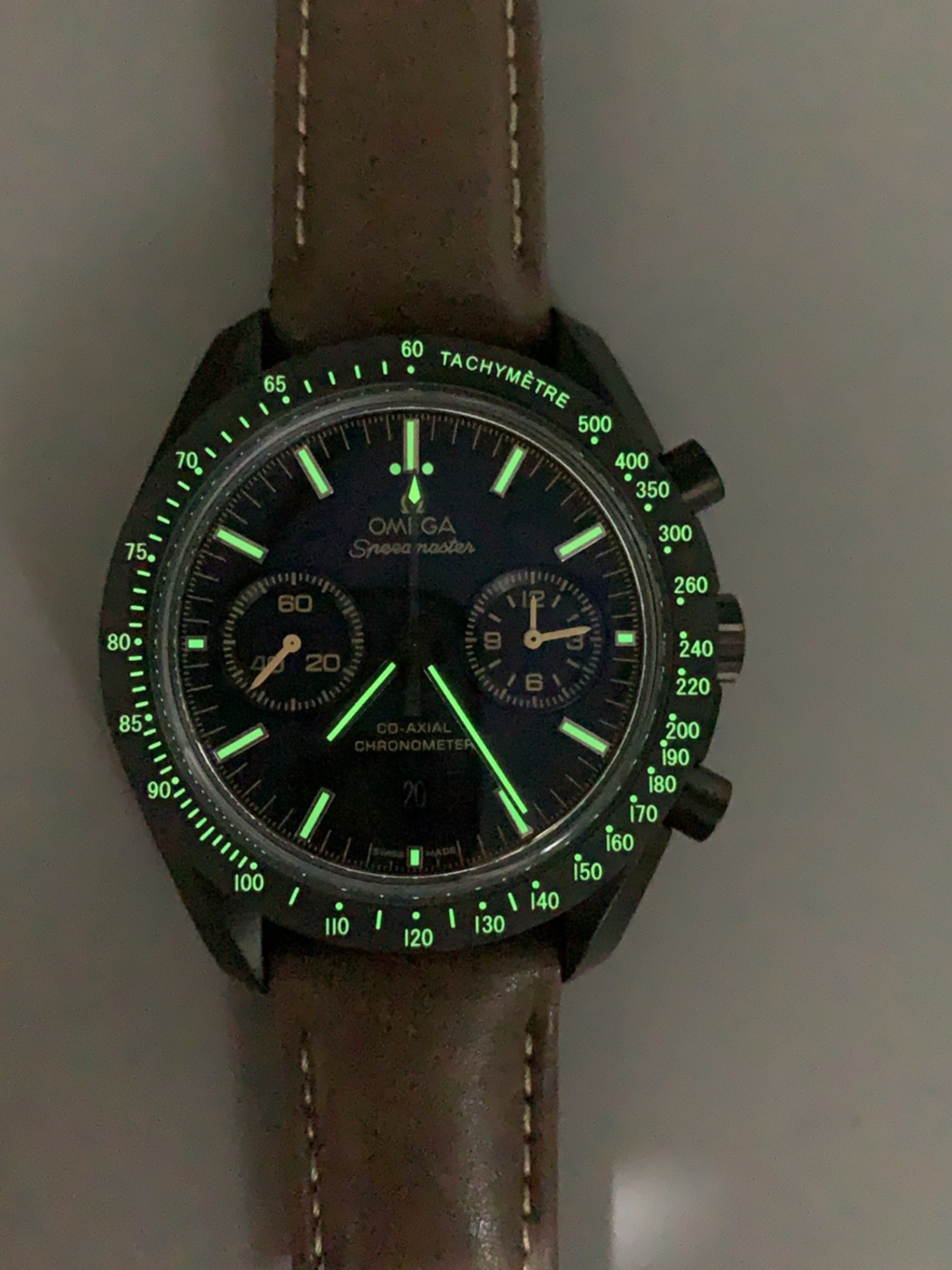 Omega Speedmaster Dark Side of the Moon Brown Strap - 1:1 Superclone Super Clone Watch - view 11
