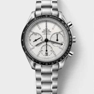 Omega Speedmaster Racing 904L Steel Chronograph 1:1 Mirror Super Clone in White Dial - view 1