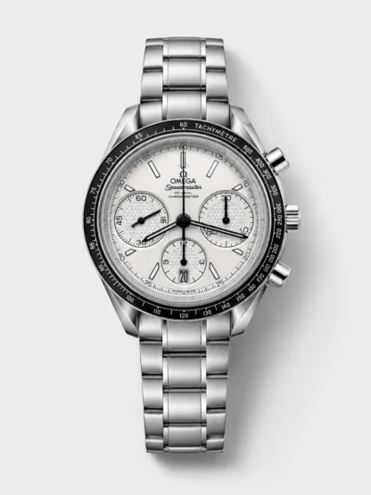 Omega Speedmaster Racing 904L Steel Chronograph 1:1 Mirror Super Clone in White Dial - view 1