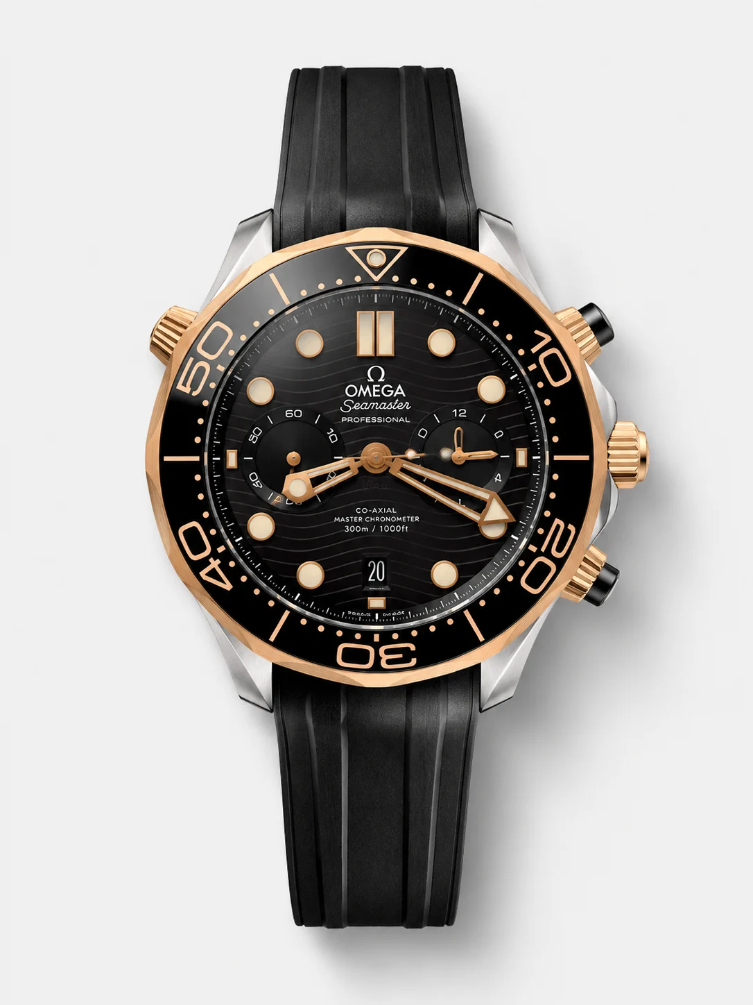 Omega Seamaster Chronograph 44mm Black Dial Two-Tone Super Clone Watch