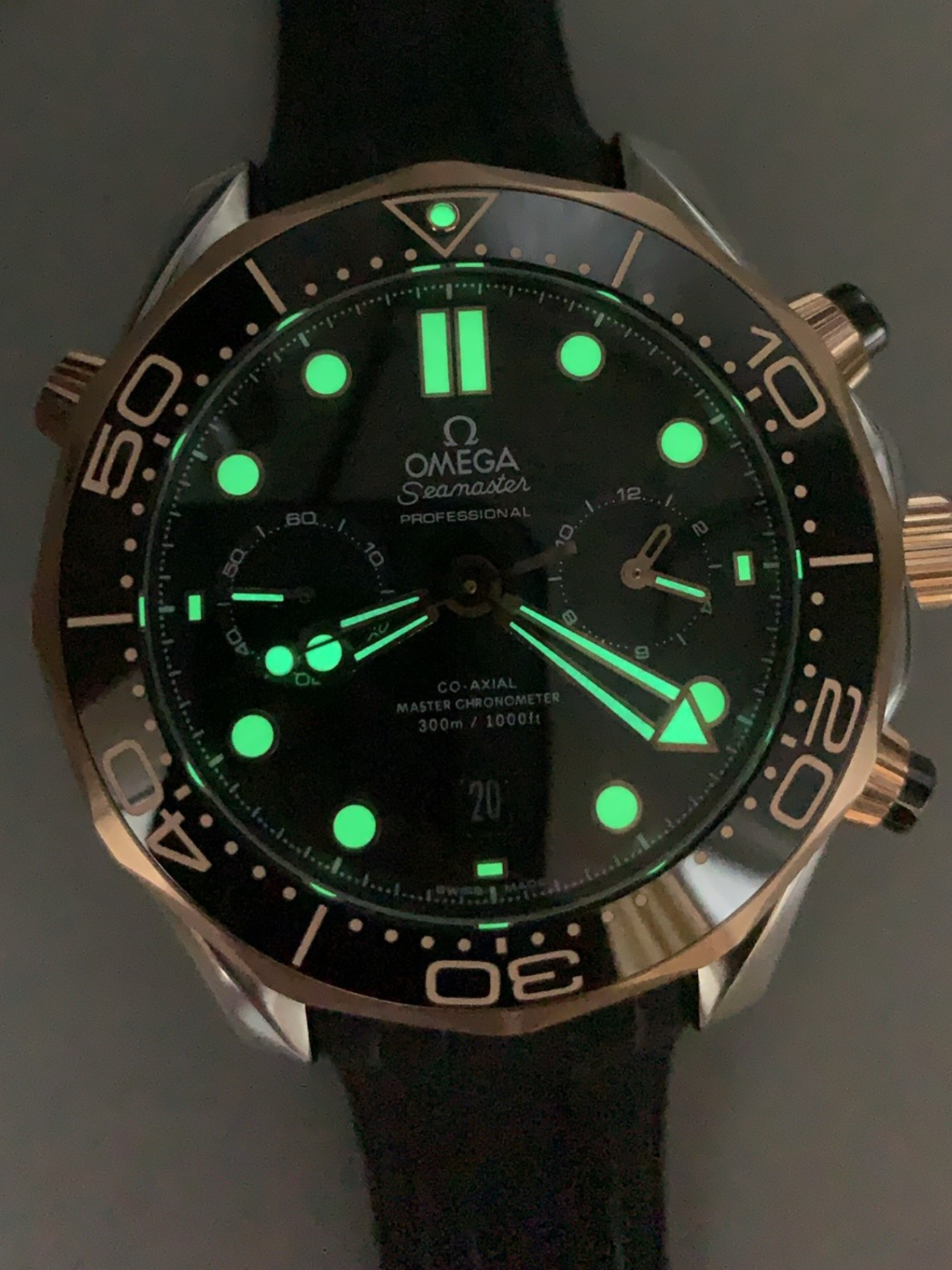 Omega Seamaster Co-Axial Master Chronograph Two Tone Black Dial 44MM 1:1 Mirror Super Clone - view 9