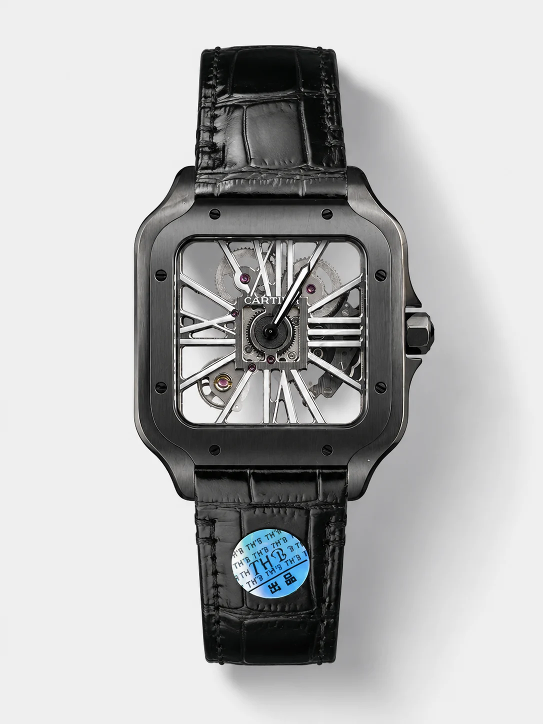 Santos De Cartier Super Clone Watch in Skeleton Dial PVD MLF Coating Watch - view 1
