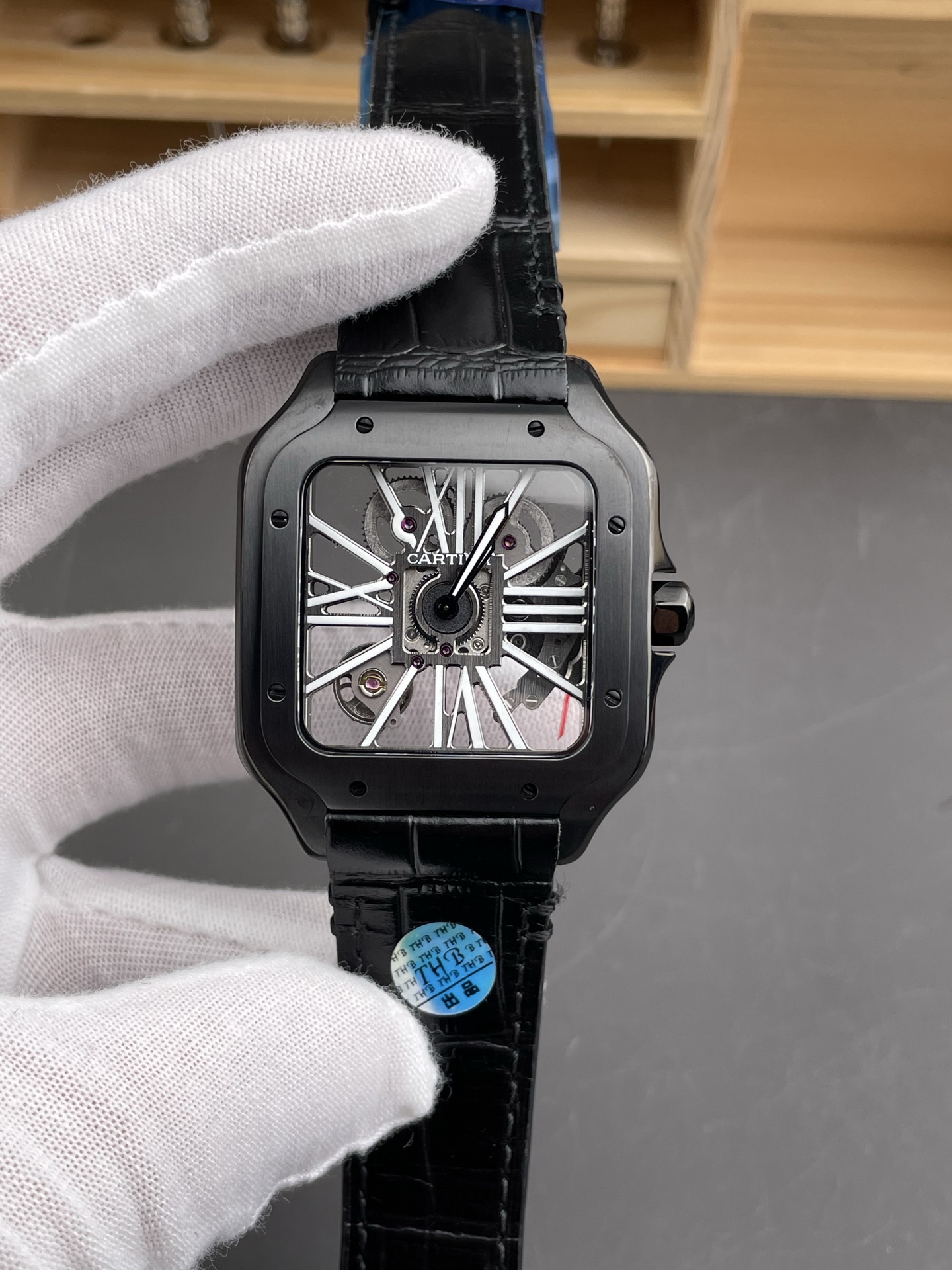 Santos De Cartier Super Clone Watch in Skeleton Dial PVD MLF Coating Watch - view 2