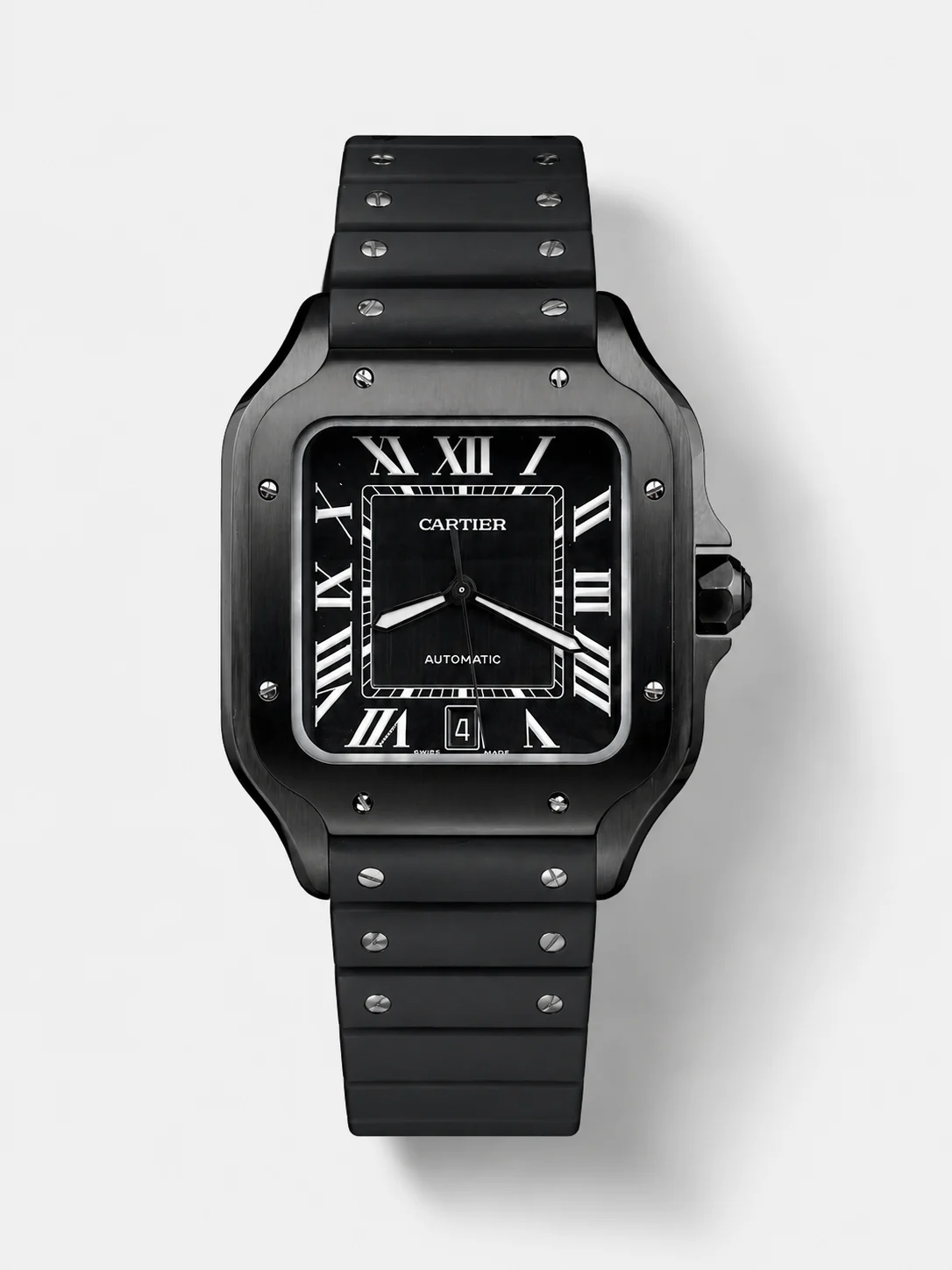 Santos De Cartier DLC Coated Casing 1:1 Mirror Swiss Super Clone Watch 40MM - view 1