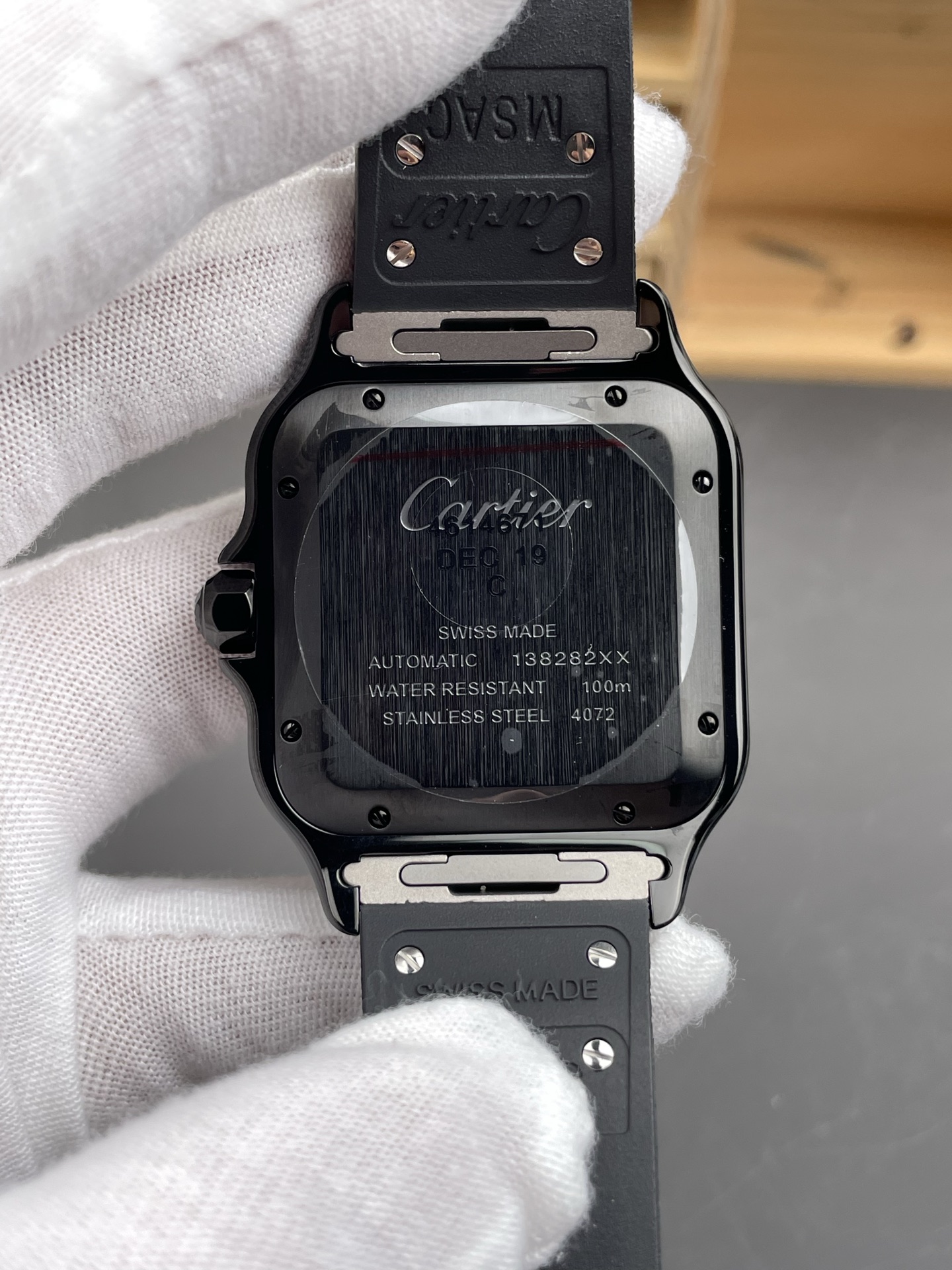 Santos De Cartier DLC Coated Casing 1:1 Mirror Swiss Super Clone Watch 40MM - view 5