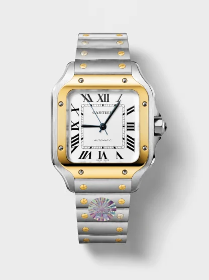 Santos De Cartier 1:1 Mirror Super Clone - 36MM Yellow Gold Two Tone Watch - view 1