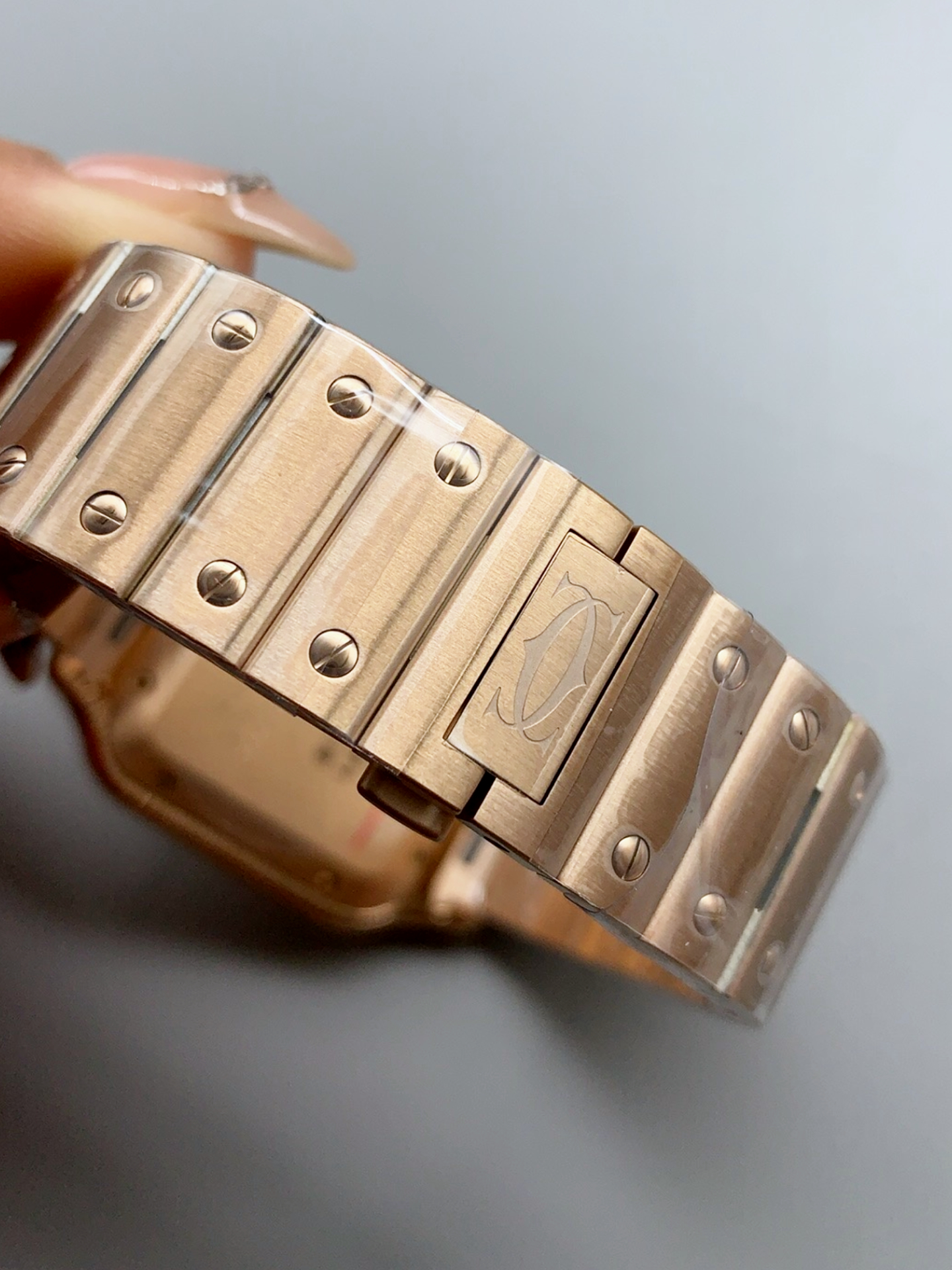 Cartier Santos De Cartier XL 1:1 Rose Gold Casing Swiss Super Clone Watch 40MM - view 11