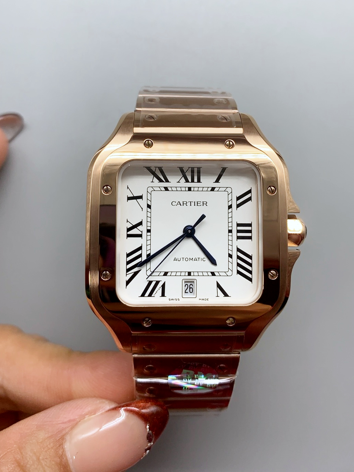 Cartier Santos De Cartier XL 1:1 Rose Gold Casing Swiss Super Clone Watch 40MM - view 2