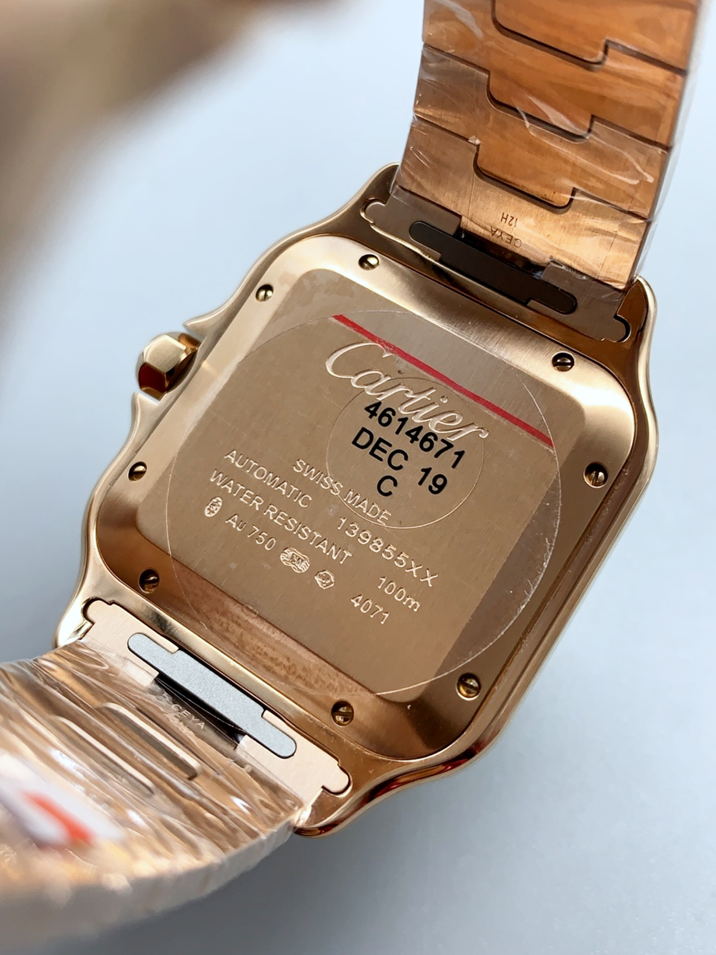 Cartier Santos De Cartier XL 1:1 Rose Gold Casing Swiss Super Clone Watch 40MM - view 7