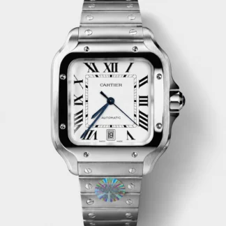 Cartier Santos De Cartier 904L Steel White Dial Super Clone 40MM Watch - view 1
