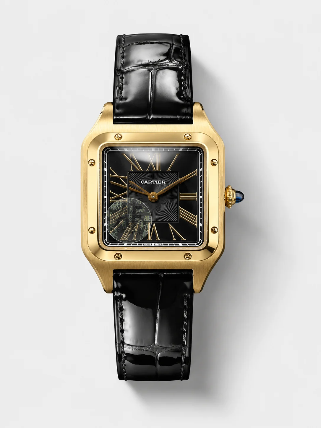 Cartier Santos Dumont 27MM Super Clone Edition Watch in Gold Casing - view 1