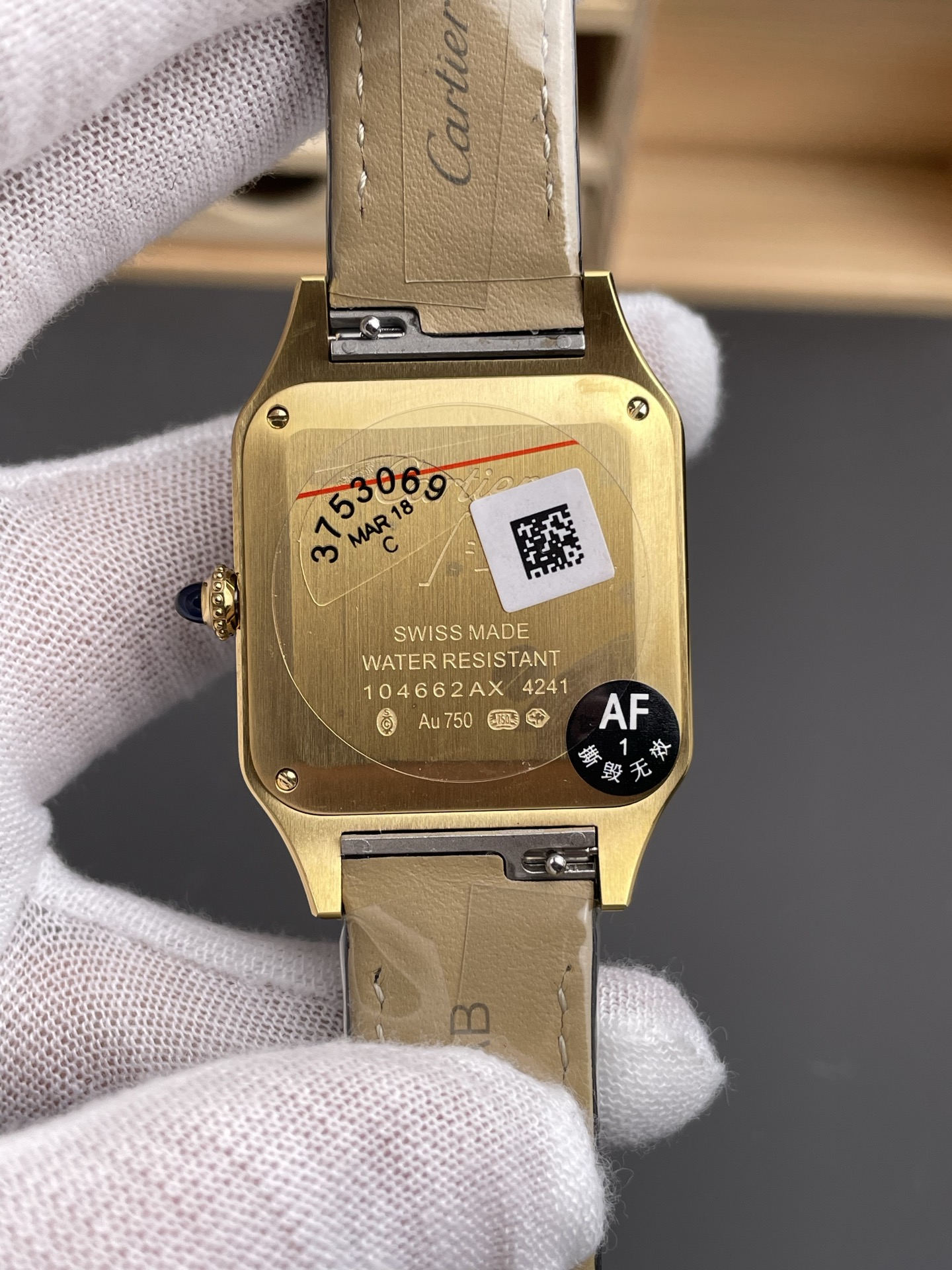 Cartier Santos Dumont 27MM Super Clone Edition Watch in Gold Casing - view 5