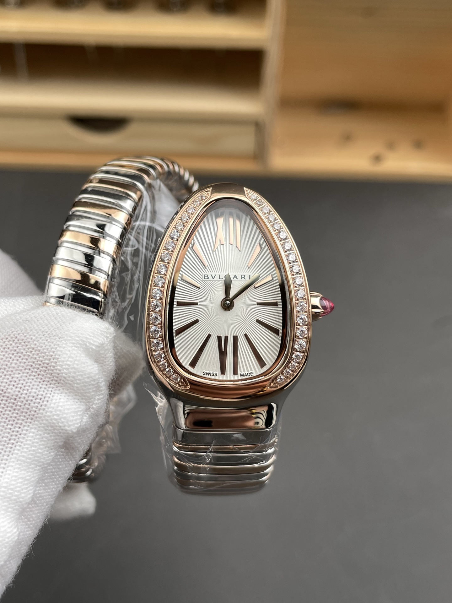 Bvlgari Serpenti Edition Two Tone Casing White Dial Watch in 1:1 Mirror Quality - Super Clone Watch - view 2