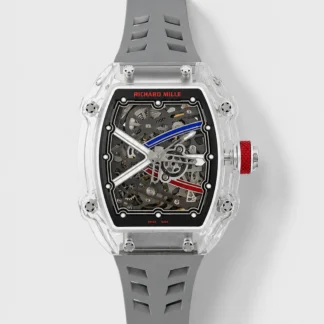 Richard Mille Super Clone RM67-02 Sapphires Casing Watch Grey Rubber Strap - view 1