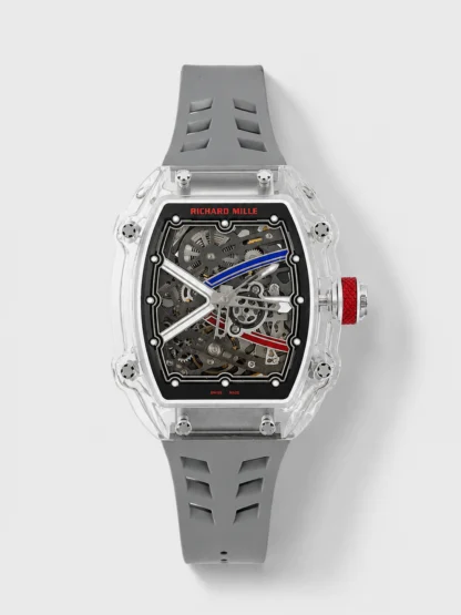 Richard Mille Super Clone RM67-02 Sapphires Casing Watch Grey Rubber Strap - view 1