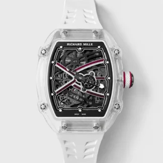 Richard Mille Super Clone RM67-02 Sapphires Casing Watch White Rubber Strap - view 1