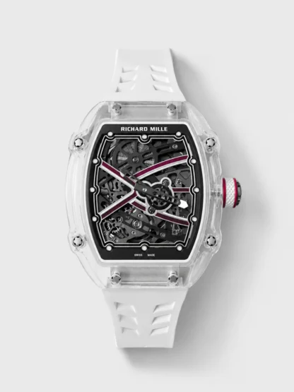 Richard Mille Super Clone RM67-02 Sapphires Casing Watch White Rubber Strap - view 1