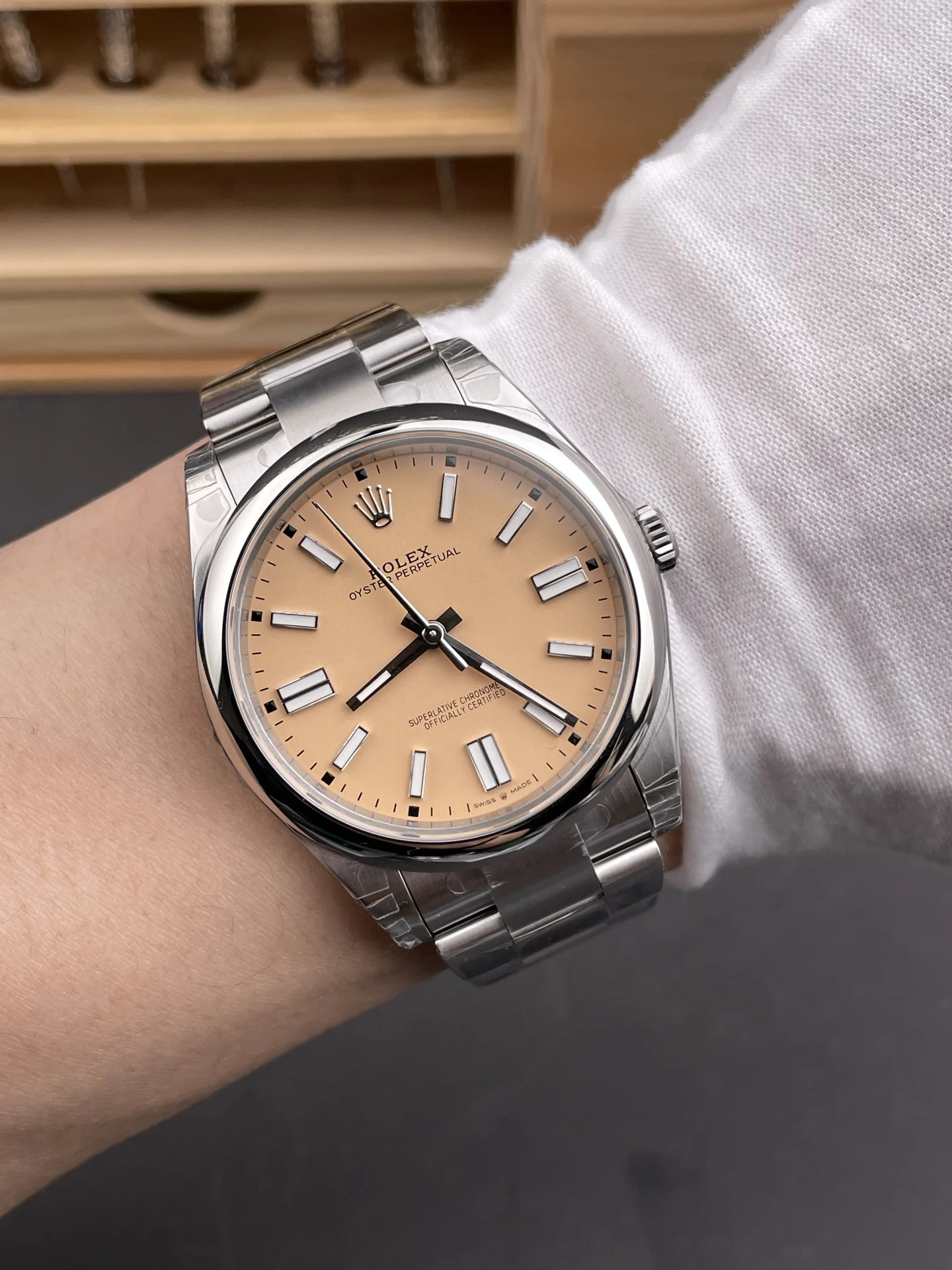 Rolex Oyster Perpetual 41mm - Cal. 3230 Movement, Khaki-Yellow Dial, 904L Steel, Top-Tier 1:1 Super Clone - view 11