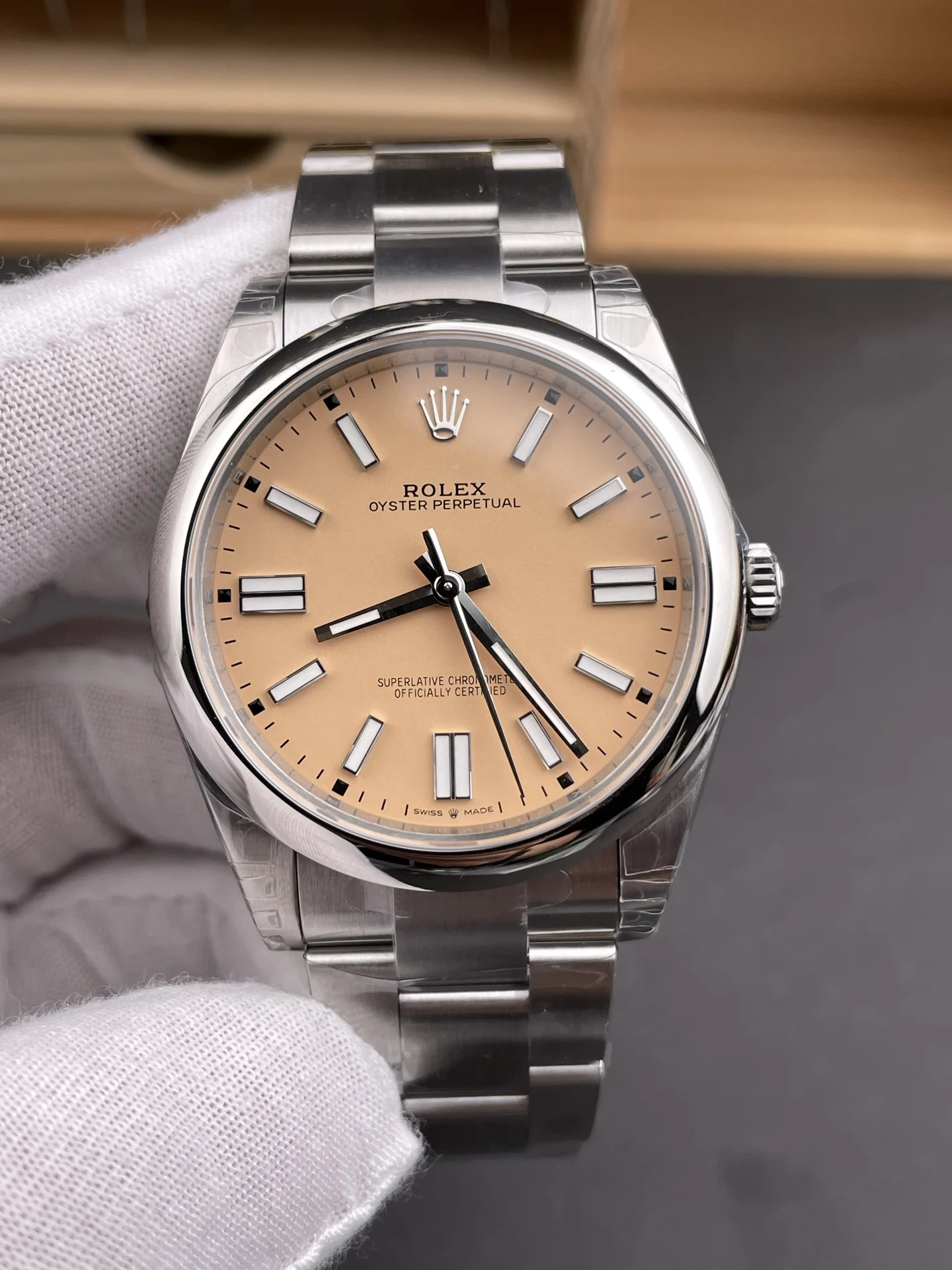 Rolex Oyster Perpetual 41mm - Cal. 3230 Movement, Khaki-Yellow Dial, 904L Steel, Top-Tier 1:1 Super Clone - view 2