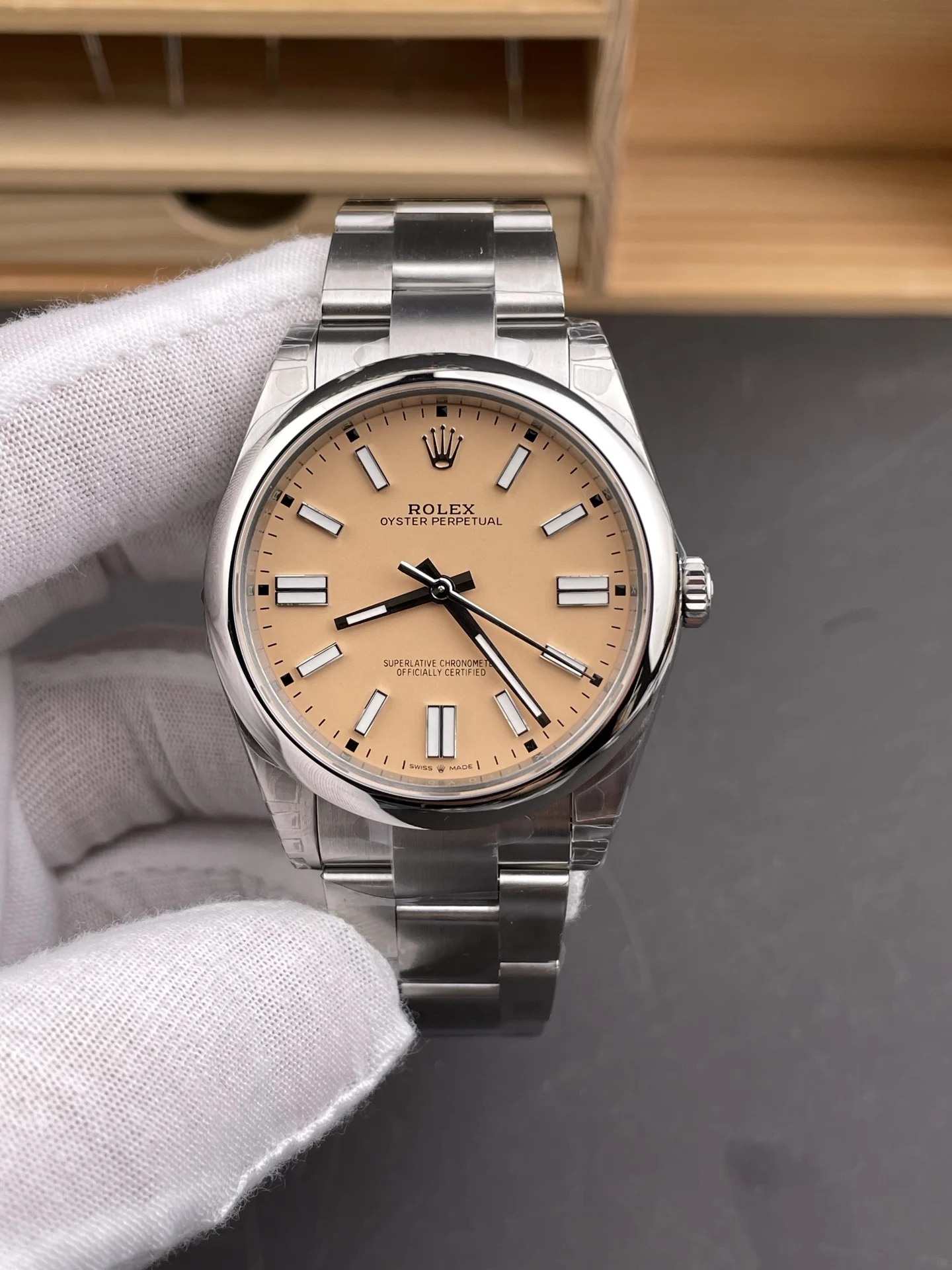 Rolex Oyster Perpetual 41mm - Cal. 3230 Movement, Khaki-Yellow Dial, 904L Steel, Top-Tier 1:1 Super Clone - view 3