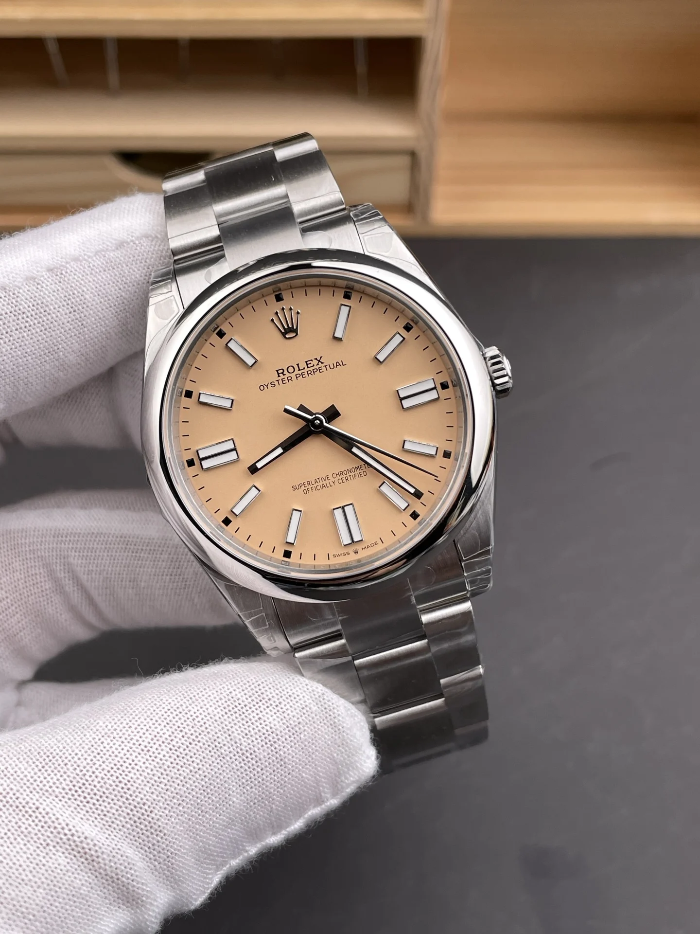 Rolex Oyster Perpetual 41mm - Cal. 3230 Movement, Khaki-Yellow Dial, 904L Steel, Top-Tier 1:1 Super Clone - view 4